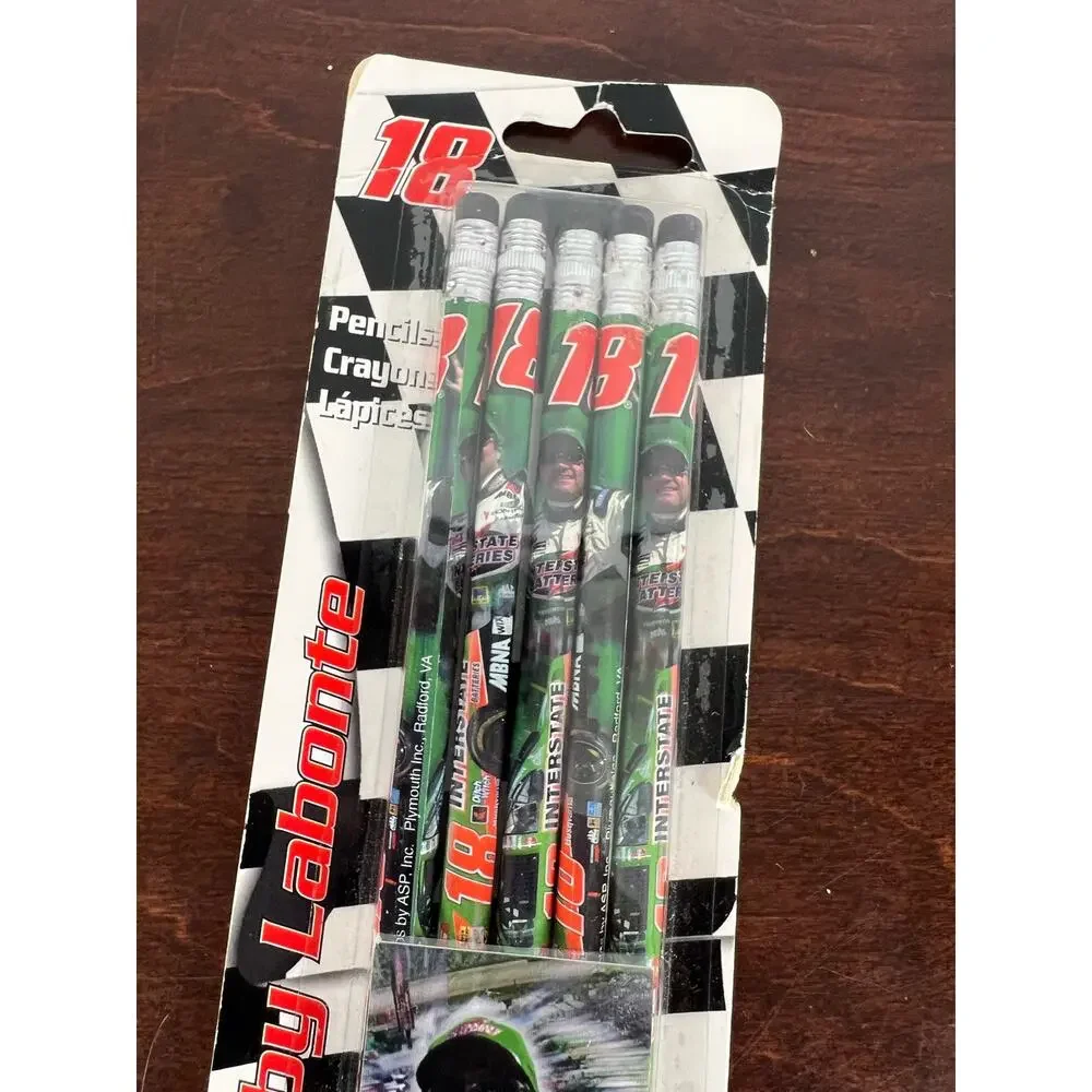 NWT Nascar Bobby Labonte #18 Pack of 5 no 2 lead new pencils 2002